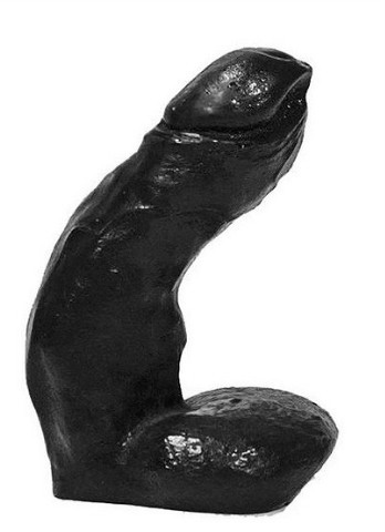 ALL BLACK Dildo Jesse, Vinyl, Black, 11 cm (4,3 in), Ø 4,2 cm (1,6 in)