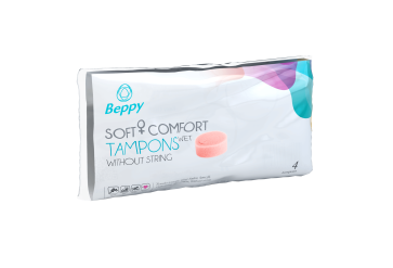 Beppy Soft & Comfort Tampons WET, Stringless, 4 pcs