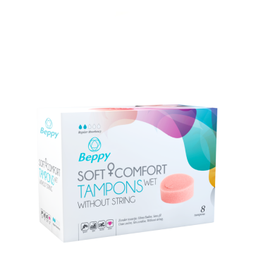 Beppy Soft & Comfort Tampons WET, Stringless, 8 pcs