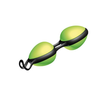 JoyDivision Joyballs Secret, Love Balls, Silikomed®, Green/Black, 11,4 cm (4,5 in), Ø 3,7 cm (1,4 in)