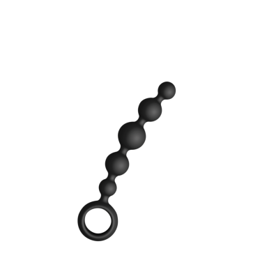 JoyDivision JOYballs Anal Wave Short, Anal Beads, Silikomed®, Black, 17,5 cm (6,9 in), Ø 3 cm (1,2 in)