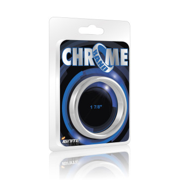 SI IGNITE Chrome Band Cockring, Chrome Plated Steel, 4,8 cm (1,875 in)