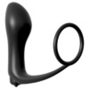 Anal Fantasy Collection - Ass-Gasm Cockring Vibrating Plug, black