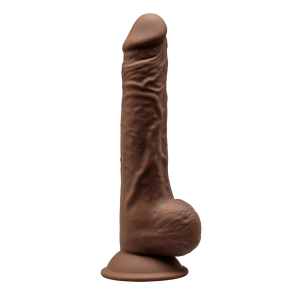 SILEXD Premium Silicone Dildo Model 9'5", 24 cm, brown