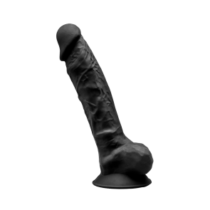 SILEXD Premium Silicone Dildo Model 1 9", 23 cm, black