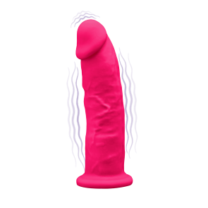 SILEXD Premium Silicone Dildo Model 2 7" Vibration 17,5 cm, pink