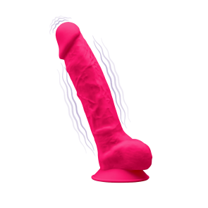 SILEXD Premium Silicone Dildo Model 1 8" Vibration, 20 cm, pink