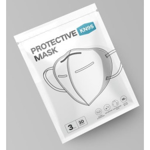 FFP2 Particulate Respirator KN95 Protective Mask 3D, White, One Size, 3 Pack