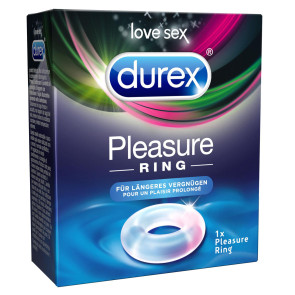 Durex Pleasure Ring, Cockring, Stretchable, Clear, One Size