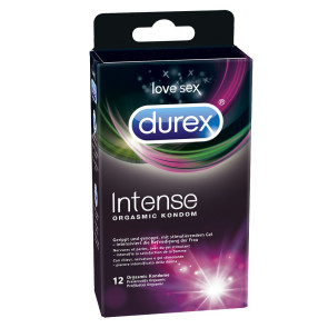 DUREX Intense Orgasmic  12pcs, Condoms, with reservoir, nubbed and ripped, ⌀ 56mm, 19,5cm 