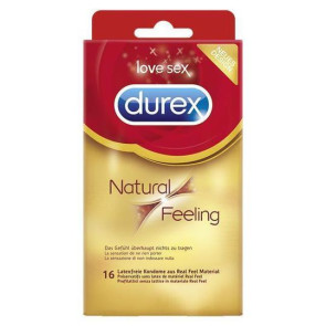 DUREX Natural Feeling 16 pcs Condoms, latex free, with reservoir, ⌀ 56mm, 20cm 