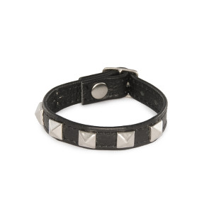 SI IGNITE Pyramid Studded Buckle Cockring, Leather, Ø 5,0 cm (2,0 in) 