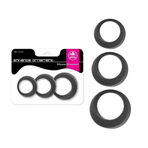 NMC Enhance Ornament, Silicone Cockrings, Grey, Ø 32/37/42 mm