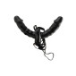 Fetish Fantasy Vibrating Double Delight Strap-On, 15 cm, black