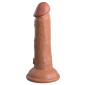 King Cock 6 Inch 2 Density Silicone Cock, 17,8 cm, caramel skin tone